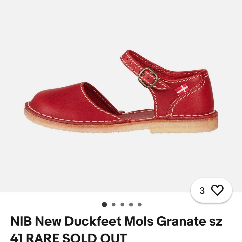 Duckfeet Mols Granate Red Leather Shoes